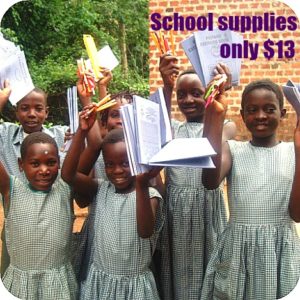 donate school supplies for Ugandan school children