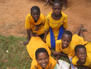 school kids in rural Uganda