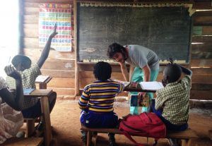 Primary school classroom in Uganda