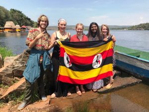 Volunteers in Uganda visiting the Source of the River Nile