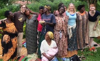 Ugandan women's group craft lessons