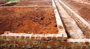 brick foundation construction in Uganda