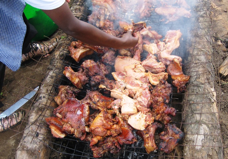 roasted meat in Uganda