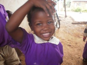 little girl in Uganda